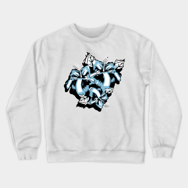 Blue Flowers Crewneck Sweatshirt by viSionDesign